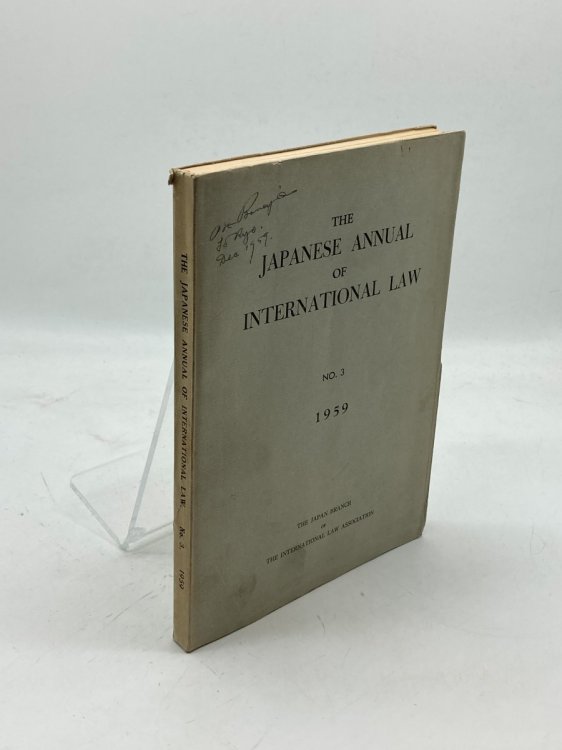 The Japanese Annual of International Law; No. 3 - 1959