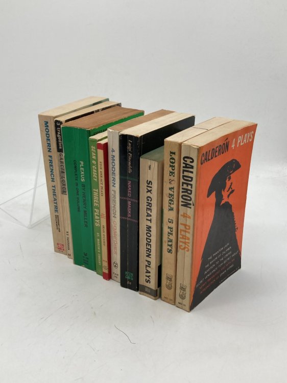 10 Vintage Theater Drama Play Books; Calderon; Lope De Vega; Henry Miler; Pirandello; French Theater; Sean O'Casey; and More