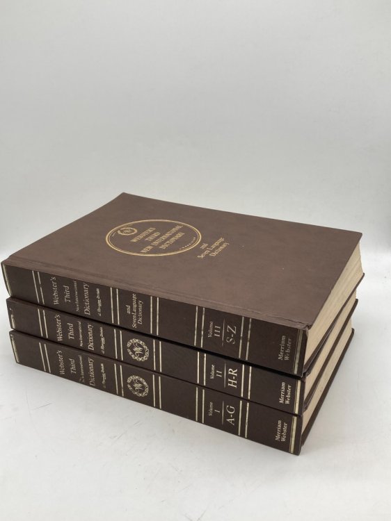 Webster's 3rd New International Dictionary and Seven Language Dictionary Unabridged - in 3 Volumes