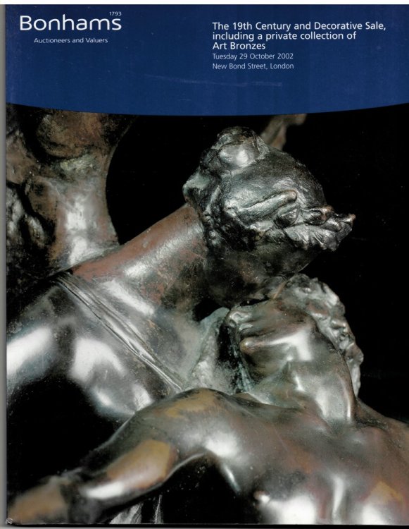 The 19th Century and Decorative Sale Including a Private Collection of Art Bronzes. Tuesday 29 October 2002