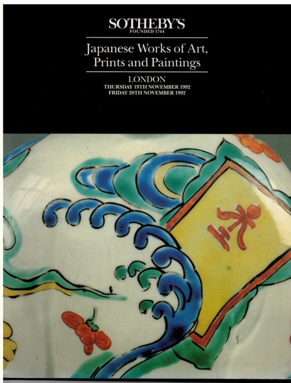 Japanese Works of Art, Prints and Paintings. Days of Sale Thursday 19th November . Friday 20th November 1992 Nami