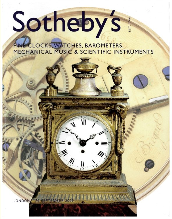 Fine Clocks, Watches, Barometers, Mechanical Music & Scientific Instruments. London 29 September 2005