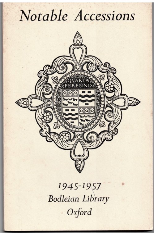 Notable Accessions. Guide to an Exhibition Held in 1958