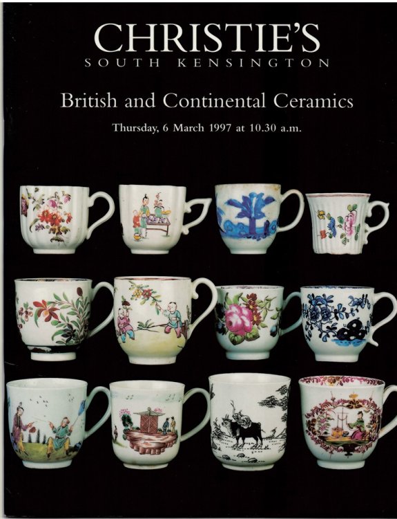 British and Continental Ceramics. Christie's South Kensington. Thursday 6 March 1997 POR-7514