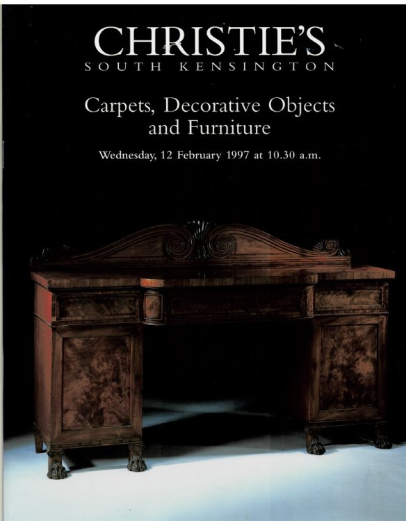 Carpets, Decorative Objects and Furniture. Christie's South Kensington. Wednesday, 12 February 1997. FRN-7488