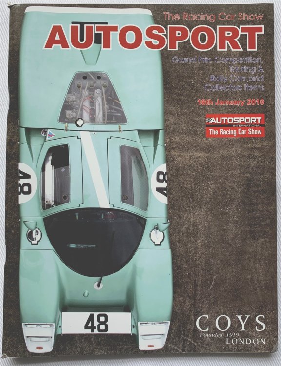 The Racing Car Show. Autosport. Grand Prix, Competition, Touring & Rally Cars and Collectors Items. Saturday 16th January 2010