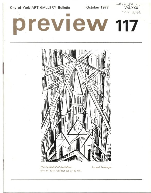 PREVIEW. City of York Art Gallery. Bulletin. October 1977. Vol XXX