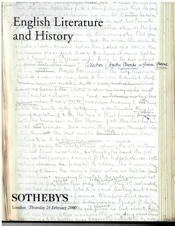 English Literature and History. London. Thursday 24 February 2000