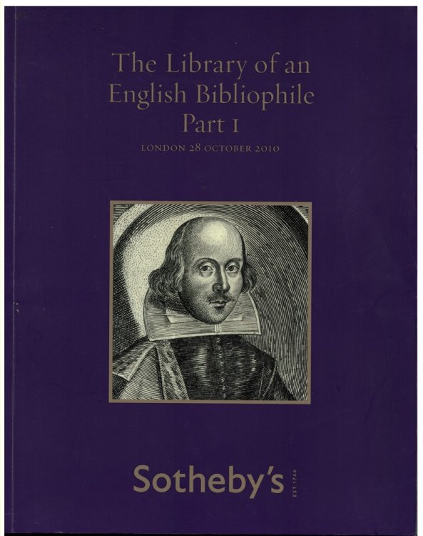 The Library of an English Bibliophile Part I. London 28 October 2010