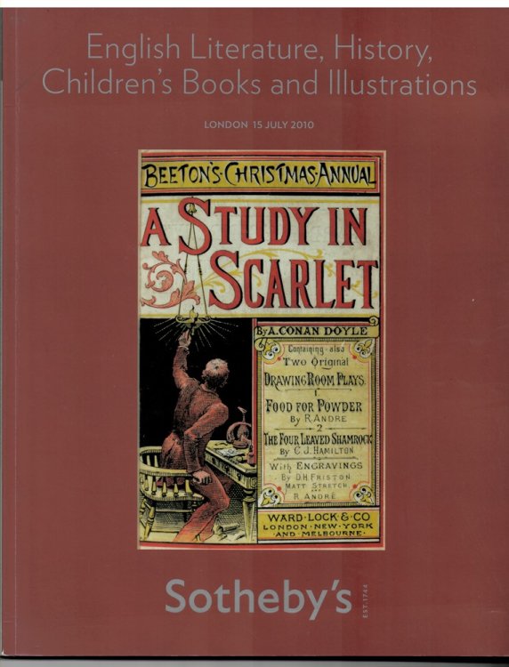 English Literature, History, Children's Books and Illustrations. London 15 July 2010
