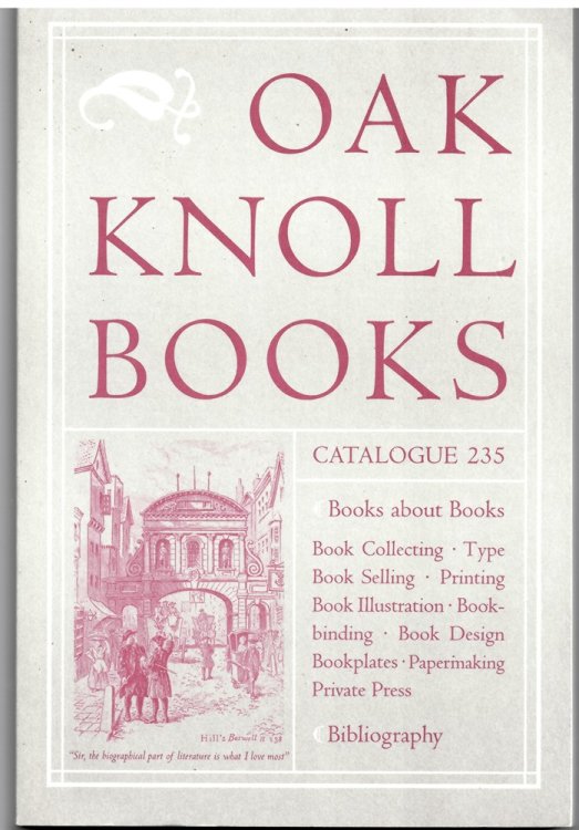 Image for Oak Knoll Books: Catalogue 235 (Books about Books) Oak Knoll Books: Catalogue 235 (Books about Books)