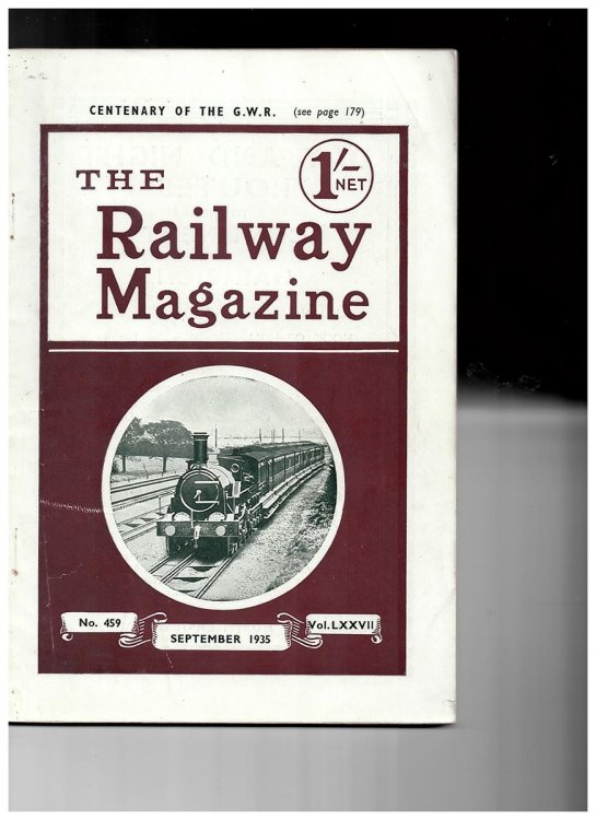 Image for The Railway Magazine - No. 459 - September 1935 (Centenary of the G. W. R.) The Railway Magazine - No. 459 - September 1935 (Centenary of the G. W. R.)