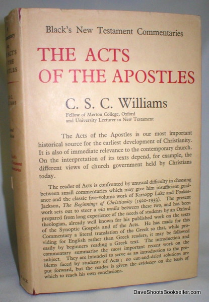 A Commentary on the Acts of the Apostles (Black's New Testament Commentaries)
