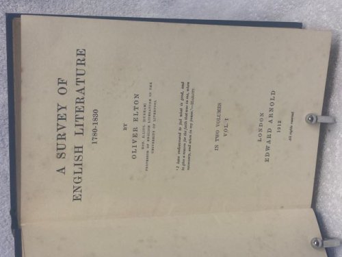 A Survey of English Literature Volumes I & II