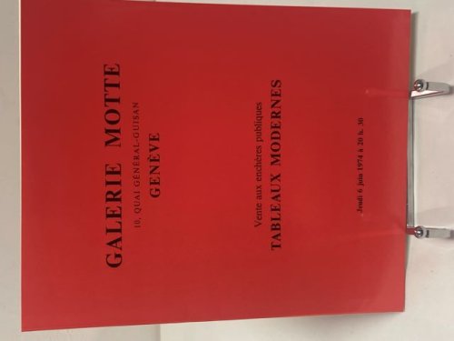 Vente aux encheres publiques Tableaux Modernes Jeudi 6 juin 1974