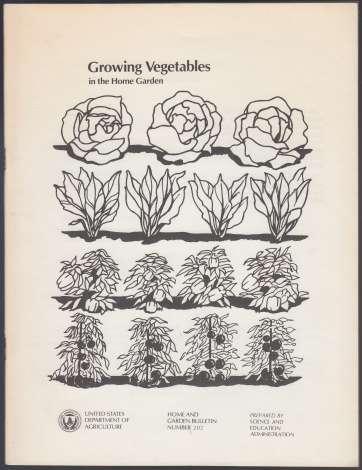 Image for Growing Vegetables in the Home Garden Bulletin Number 202 Growing Vegetables in the Home Garden Bulletin Number 202