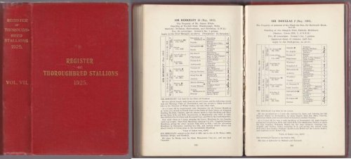 Register Of Thoroughbred Stallions 1925 Vol VII