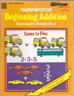 Image for Transportation Beginning Addition. Reproducible Activity Book Preschool K Pre-First (JI 8227) Transportation Beginning Addition. Reproducible Activity Book Preschool K Pre-First (JI 8227)