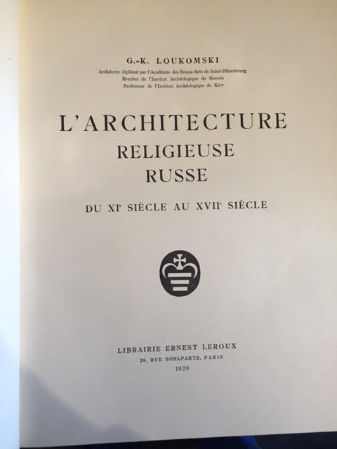 Image for L'Architecture Religieuse Russe Du X1 Siecle Au XV11 Siecle L'Architecture Religieuse Russe Du X1 Siecle Au XV11 Siecle