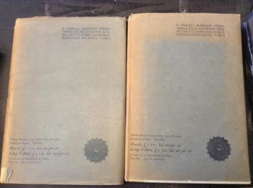 P. Vergili Maronis Opera Omnia Ex Recensione Henrici Nettleship A Joanne P. Postgate Relecta. In Two Volumes