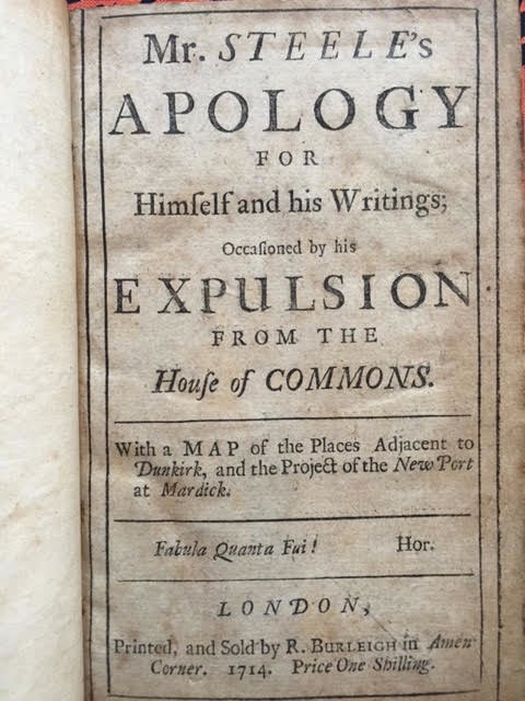 Image for Mr. Steele's Apology For Himself and His Writings Occasioned By His Expulsion From the House of Commons. Mr. Steele's Apology For Himself and His Writings Occasioned By His Expulsion From the House of Commons.
