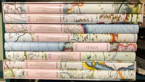 Atlas Maior of 1665 : Anglia. Scotia Hiberia. Gallia. Italia. Germania. Germania, Austria & Helvetia. Belgica Regia & Belgica Foederata. Hispania, Portugallia, Africa & America. Six volumes in eight parts