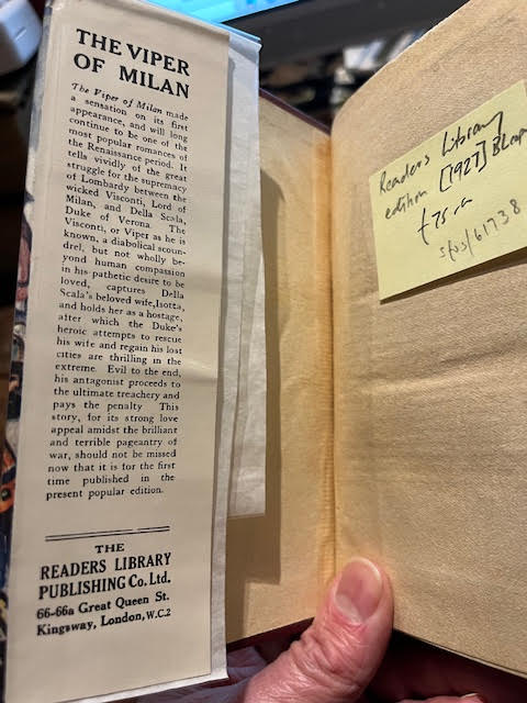 Image for The Viper of Milan. Readers Library Edition The Viper of Milan. Readers Library Edition