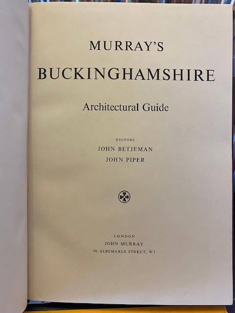 Image for Murray's Buckinghamshire Architectural Guide Murray's Buckinghamshire Architectural Guide