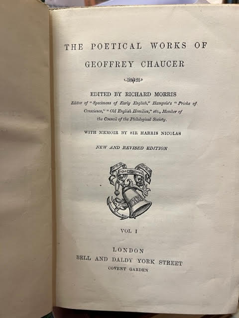 Image for The Poetical Works of Geoffrey Chaucer. The Aldine Edition of the British Poets. In six volumes. The Poetical Works of Geoffrey Chaucer. The Aldine Edition of the British Poets. In six volumes.