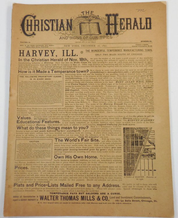 Image for The Christian Herald and Signs of Our Times. December 16, 1891. Volume 14, Number 50 The Christian Herald and Signs of Our Times. December 16, 1891. Volume 14, Number 50