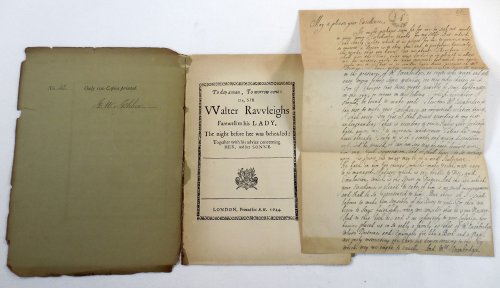 Image for To Day a Man, To Morrow None: or, Sir Walter Rawleighs Farewell to His Lady, The Night Before Hee Was Beheaded. From the Rare Original Printed at London in 1644. Mr. Ashbee's Occasional Fac-Simile Reprints (Limited to 100 Copies of Each) To Day a Man, To Morrow None: or, Sir Walter Rawleighs Farewell to His Lady, The Night Before Hee Was Beheaded. From the Rare Original Printed at London in 1644. Mr. Ashbee's Occasional Fac-Simile Reprints (Limited to 100 Copies of Each)