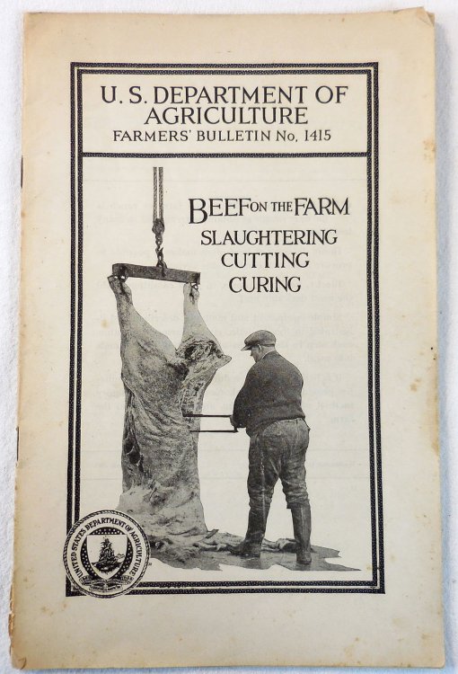Image for Beef on the Farm: Slaughtering, Cutting, Curing. Farmers' Bulletin No. 1415 Beef on the Farm: Slaughtering, Cutting, Curing. Farmers' Bulletin No. 1415