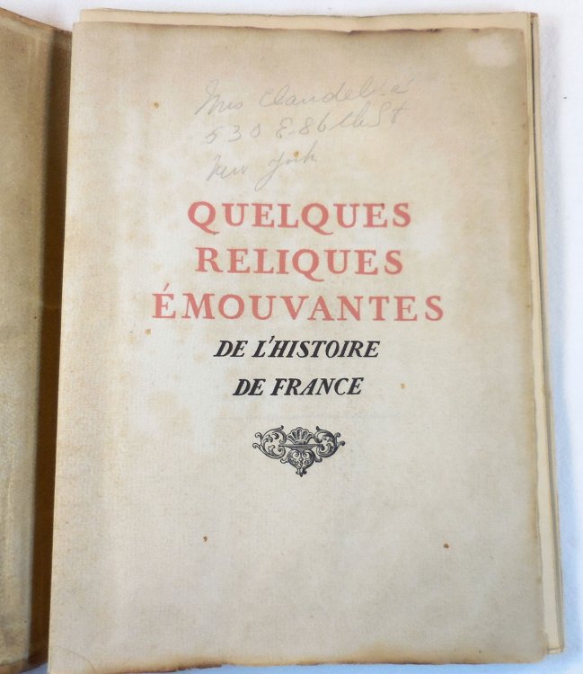 Image for Reliques Emouvantes Ou Curieuses De l'Histoire Reliques Emouvantes Ou Curieuses De l'Histoire