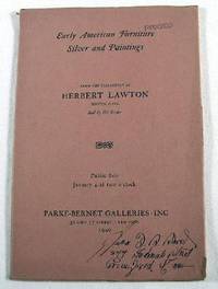 Image for Early American Furniture, Silver and Paintings from the Collection of Herbert Lawton. January 4, 1940 Early American Furniture, Silver and Paintings from the Collection of Herbert Lawton. January 4, 1940