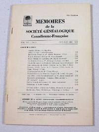 Image for Memoires De La Societe Genealogique Canadienne-Francaise. Vol. XX, No. 4 - Oct.-Dec. 1969 Memoires De La Societe Genealogique Canadienne-Francaise. Vol. XX, No. 4 - Oct.-Dec. 1969
