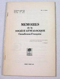 Image for Memoires De La Societe Genealogique Canadienne-Francaise. Vol. XX, No. 1 - Janvier-Mars 1969 Memoires De La Societe Genealogique Canadienne-Francaise. Vol. XX, No. 1 - Janvier-Mars 1969
