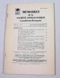 Image for Memoires De La Societe Genealogique Canadienne-Francaise. Vol. XX, No. 3 - Auillet-Septembre 1969 Memoires De La Societe Genealogique Canadienne-Francaise. Vol. XX, No. 3 - Auillet-Septembre 1969