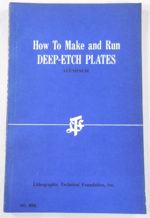 Image for How to Make and Run Deep-Etch Plates - Aluminum How to Make and Run Deep-Etch Plates - Aluminum