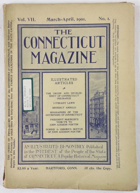 Image for The Connecticut Magazine: An Illustrated Monthly. Vol. VII, No. 1 - March-April 1901 The Connecticut Magazine: An Illustrated Monthly. Vol. VII, No. 1 - March-April 1901