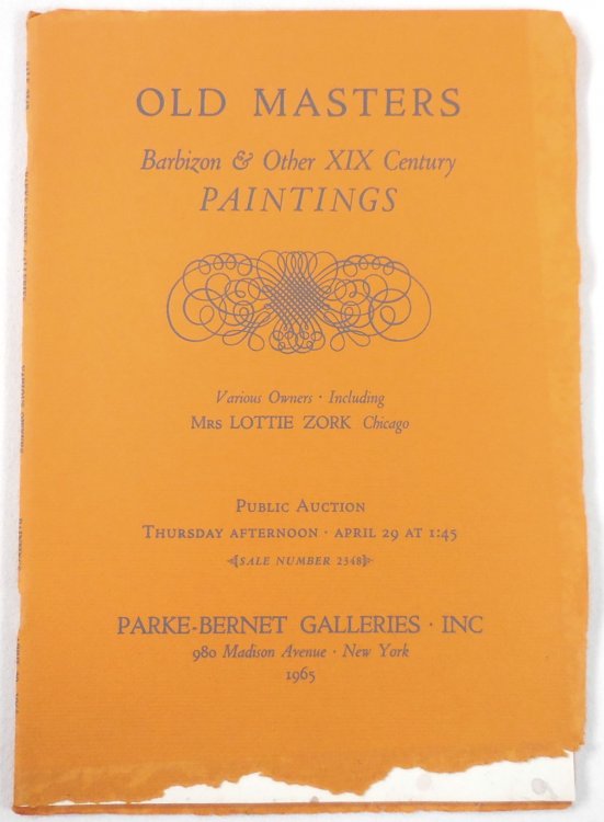 Image for Old Masters, Barbizon & Other XIX Century Paintings. New York: April 29, 1965 Old Masters, Barbizon & Other XIX Century Paintings. New York: April 29, 1965