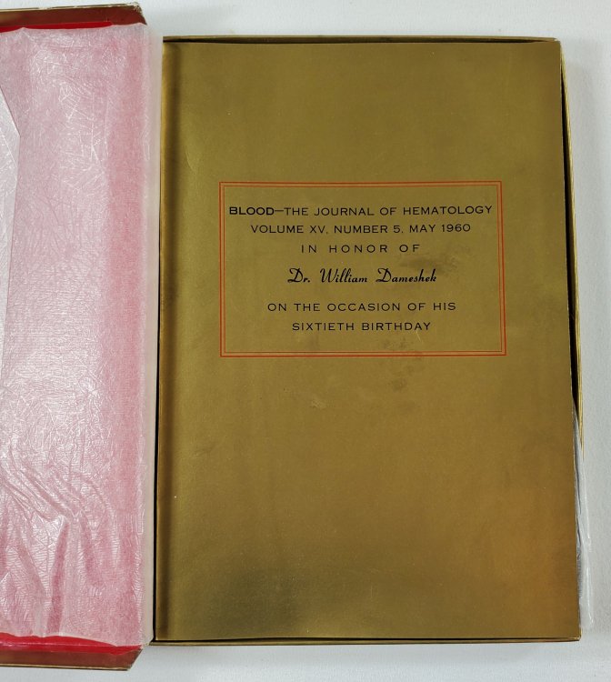 Image for Blood - The Journal of Hematology. Volume XV, Number 5, May 1960. In Honor of Dr. William Dameshek on the Occasion of His Sixtieth Birthday Blood - The Journal of Hematology. Volume XV, Number 5, May 1960. In Honor of Dr. William Dameshek on the Occasion of His Sixtieth Birthday