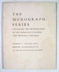 Image for Historic Boston, Massachusetts : The Monograph Series, Vol. XXIII, No. 1 Historic Boston, Massachusetts : The Monograph Series, Vol. XXIII, No. 1