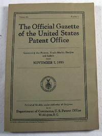 Image for The Official Gazette of the United States Patent Office. Vol. 436, No. 1 - November 7, 1933 The Official Gazette of the United States Patent Office. Vol. 436, No. 1 - November 7, 1933