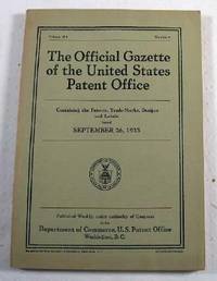 Image for The Official Gazette of the United States Patent Office. Vol. 434, No. 4 - September 26, 1933 The Official Gazette of the United States Patent Office. Vol. 434, No. 4 - September 26, 1933