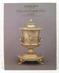 Image for Sotheby's : Important English Silver : London : November 19, 1987 : Sale No. 'CHATTANOOGA' Sotheby's : Important English Silver : London : November 19, 1987 : Sale No. 'CHATTANOOGA'