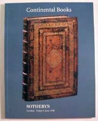 Image for Sotheby's : Continental Books : London : June 5, 1998 : Sale No. LN8334 Sotheby's : Continental Books : London : June 5, 1998 : Sale No. LN8334