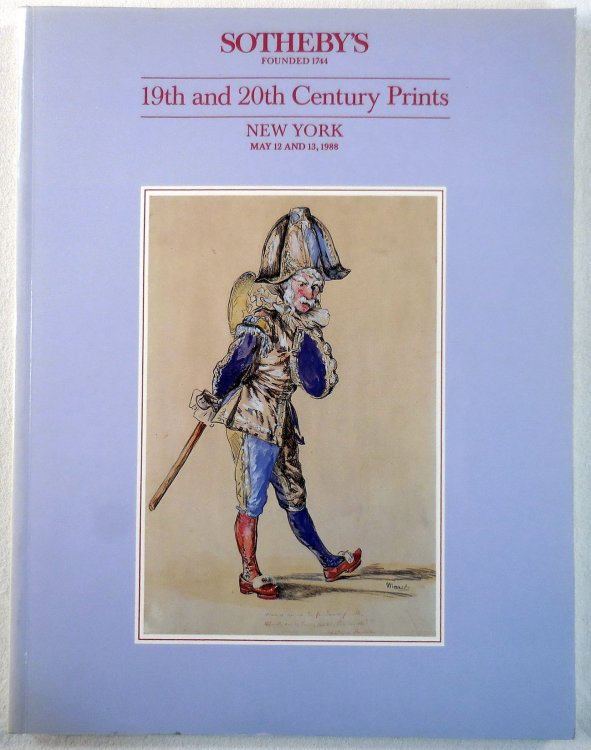 Image for Sotheby's : 19th and 20th Century Prints : New York : May 12-13, 1988 : Sale No. 5713 'RHONE' Sotheby's : 19th and 20th Century Prints : New York : May 12-13, 1988 : Sale No. 5713 'RHONE'