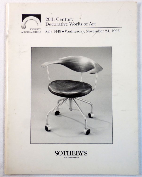 Image for Sotheby's : 20th Century Decorative Works of Art : New York : November 24, 1993 : Sale No. 1449 Sotheby's : 20th Century Decorative Works of Art : New York : November 24, 1993 : Sale No. 1449