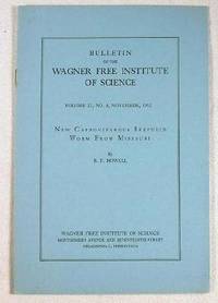 New Carboniferous Serpulid Worm from Missouri. Bulletin of the Wagner Free Institute of Science Vol. 27, No. 4, November, 1952