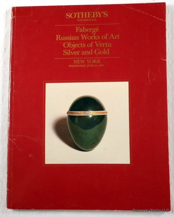 Image for Sotheby's: Feberge, Russian Works of Art, Objects of Vertu, Silver and Gold. New York: June 24, 1987 - Sale 5603 Sotheby's: Feberge, Russian Works of Art, Objects of Vertu, Silver and Gold. New York: June 24, 1987 - Sale 5603